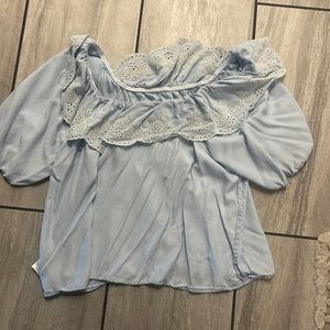 Lace off shoulder top